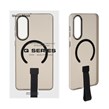 قاب اورجینال Q Series شفاف فینگربند سیلیکونی Magsafe مدل Samsung Galaxy S25 Edge - مشکی (پک دار) - MPS